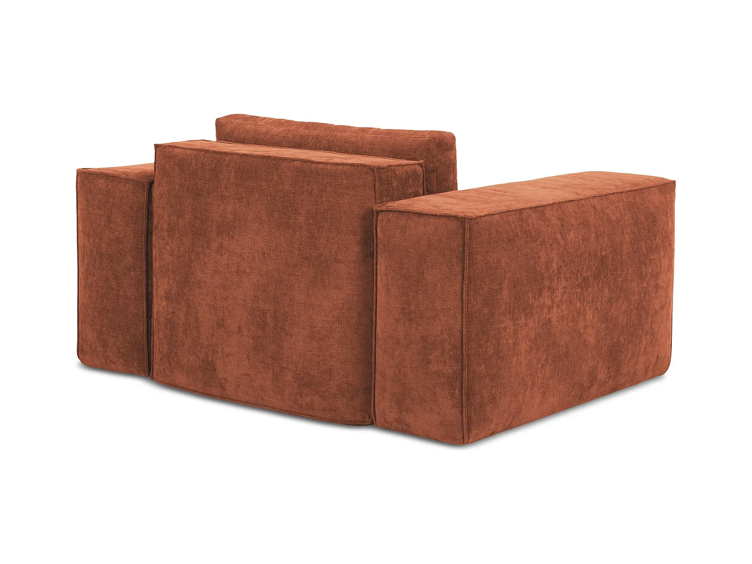 en tissu chenille - terre cuite - HANA