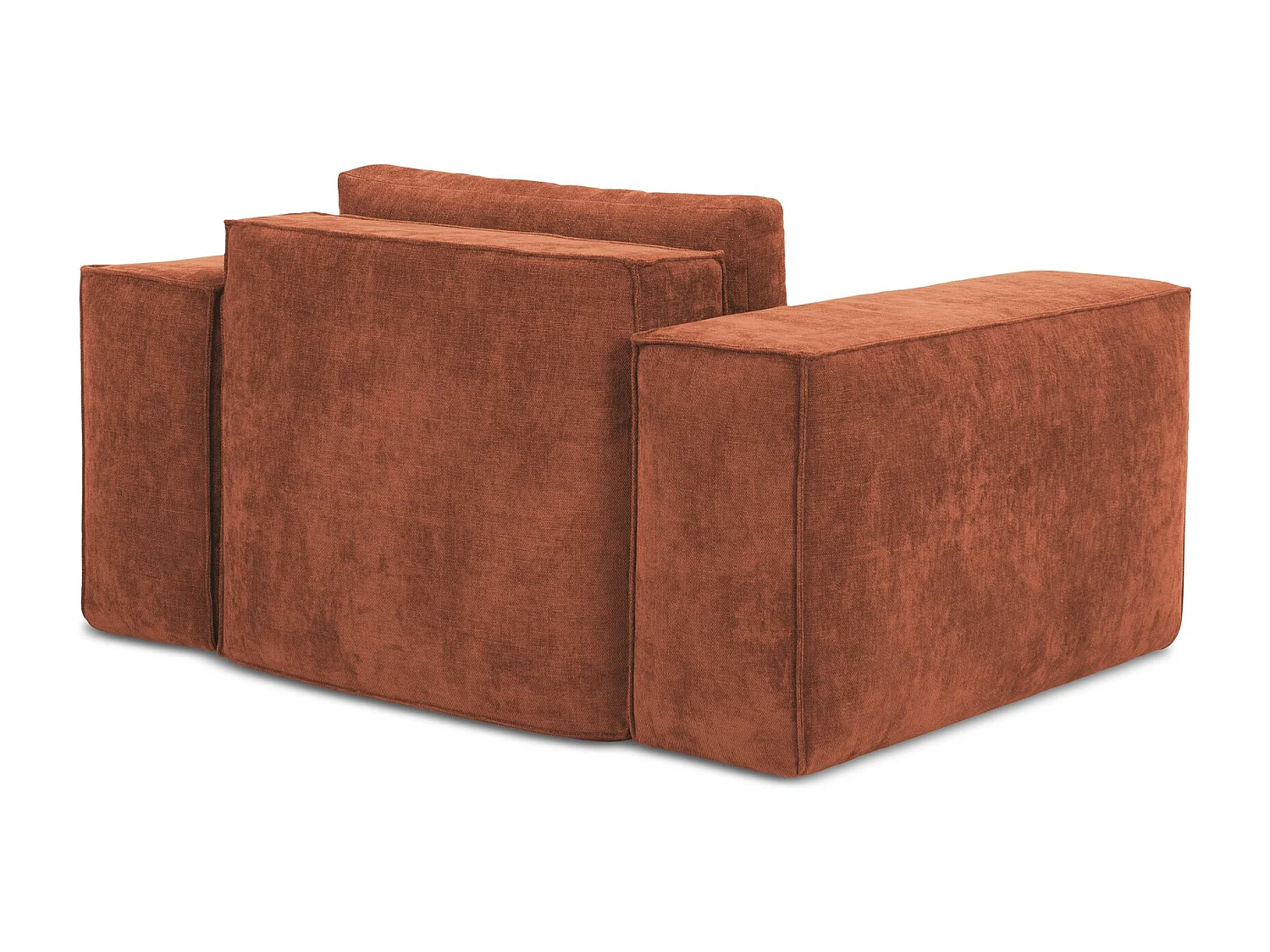 - z tkaniny szenilowej - terakota - HANA