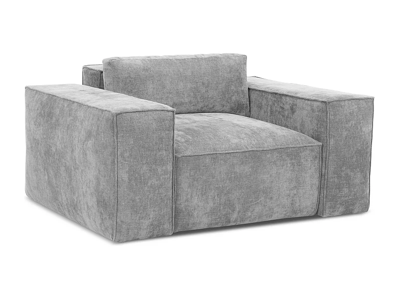 en tissu chenille - gris clair - HANA