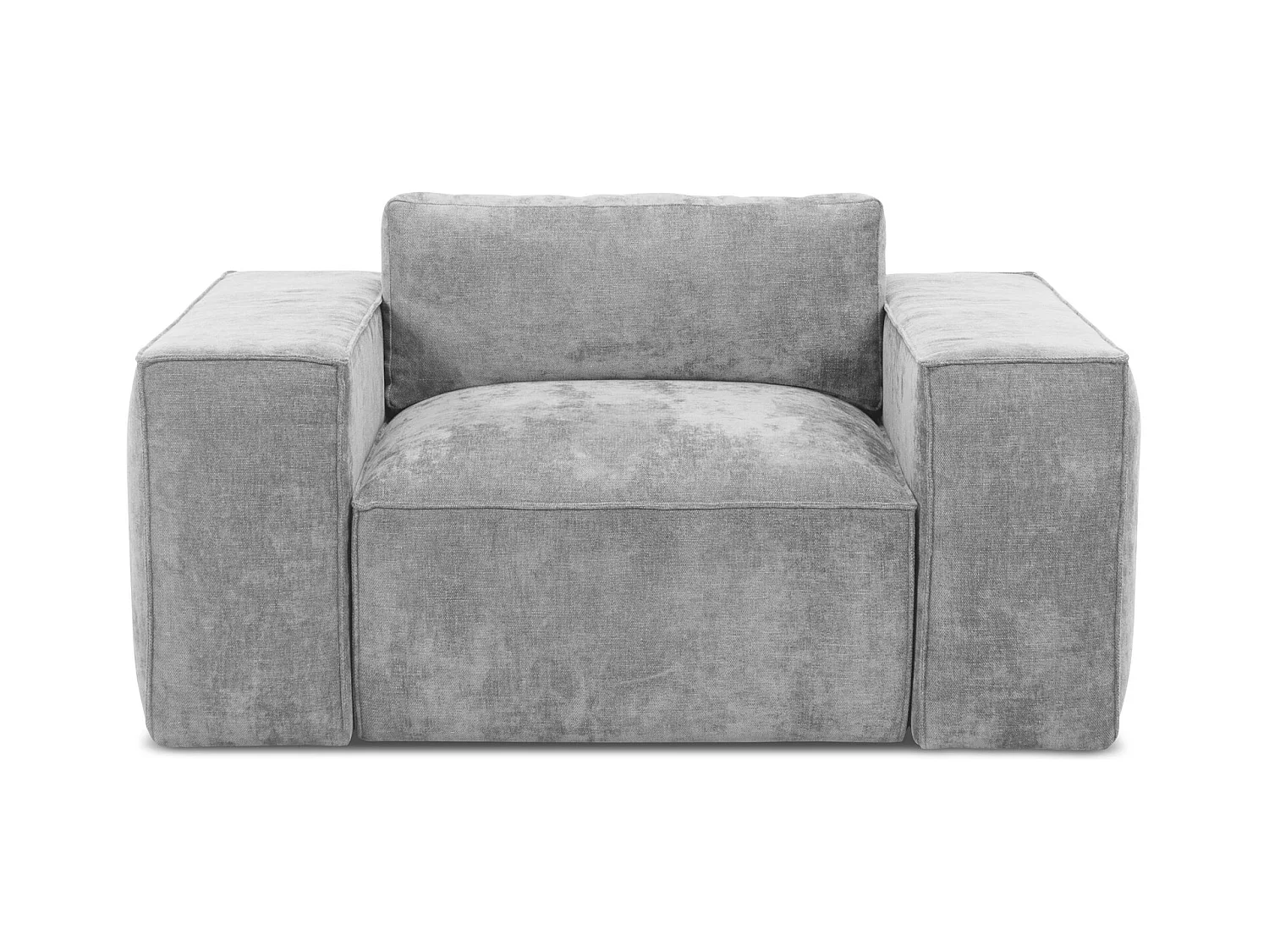 en tissu chenille - gris clair - HANA