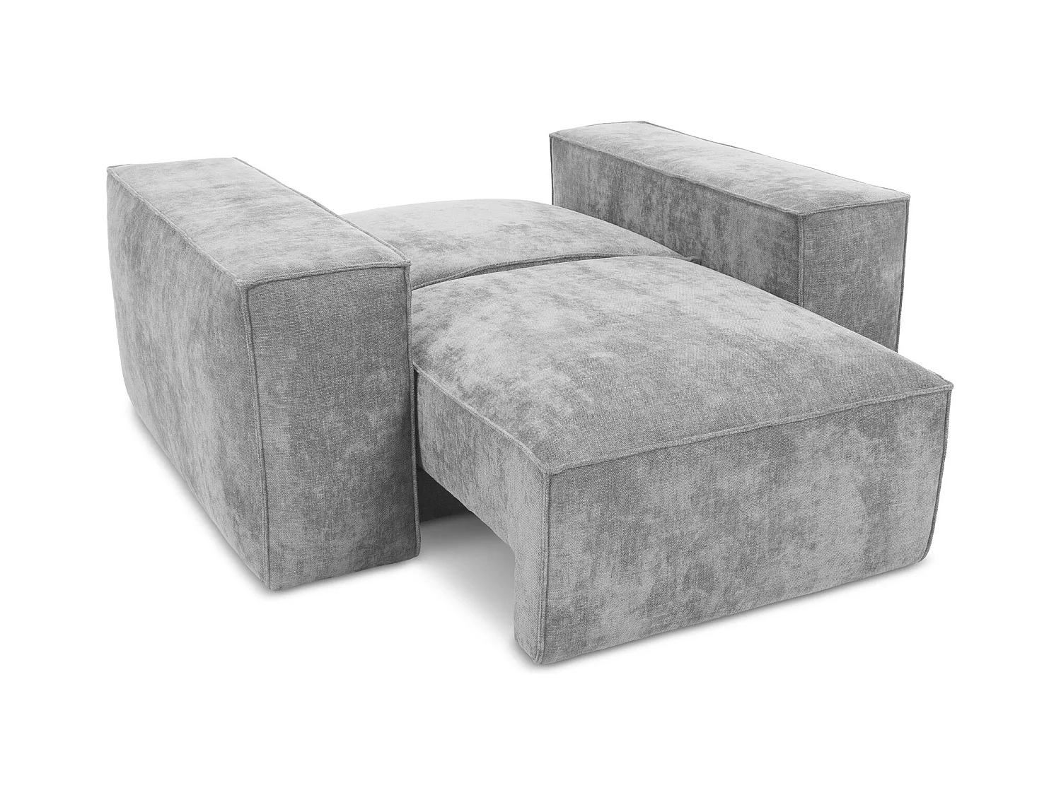 en tissu chenille - gris clair - HANA