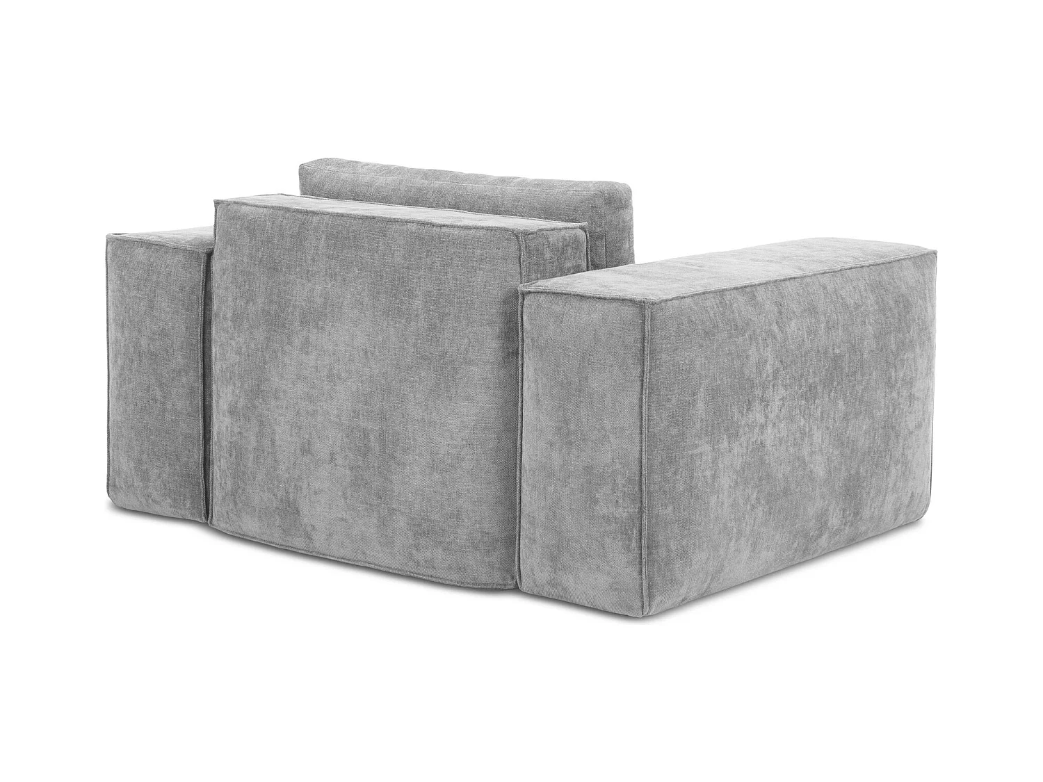 en tissu chenille - gris clair - HANA