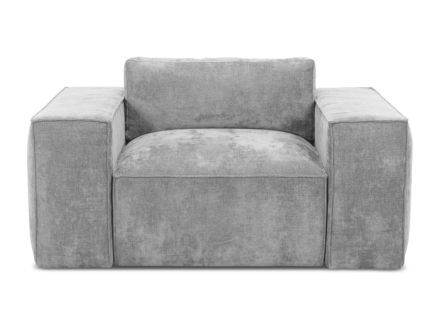 en tissu chenille - gris clair - HANA