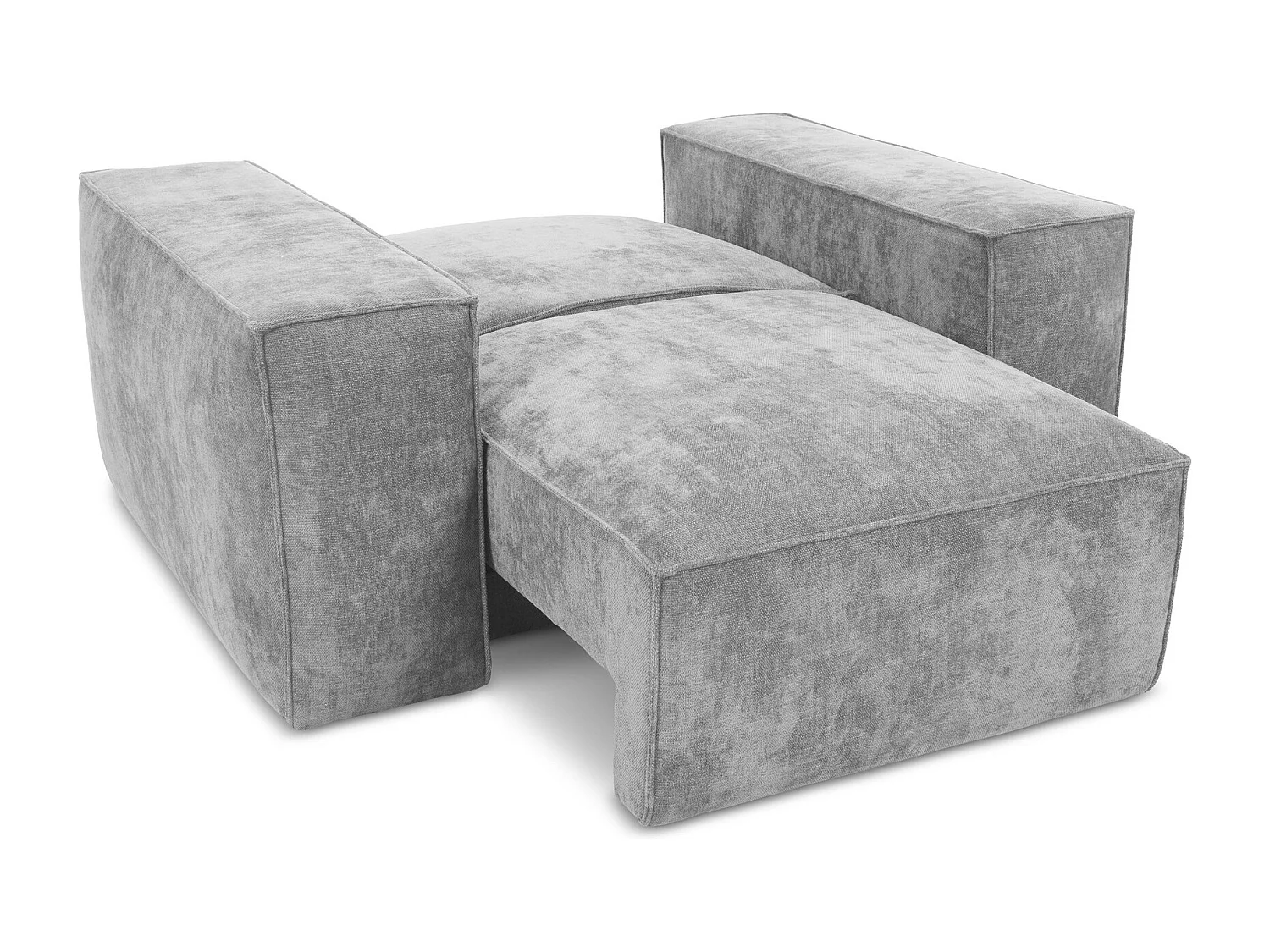 en tissu chenille - gris clair - HANA