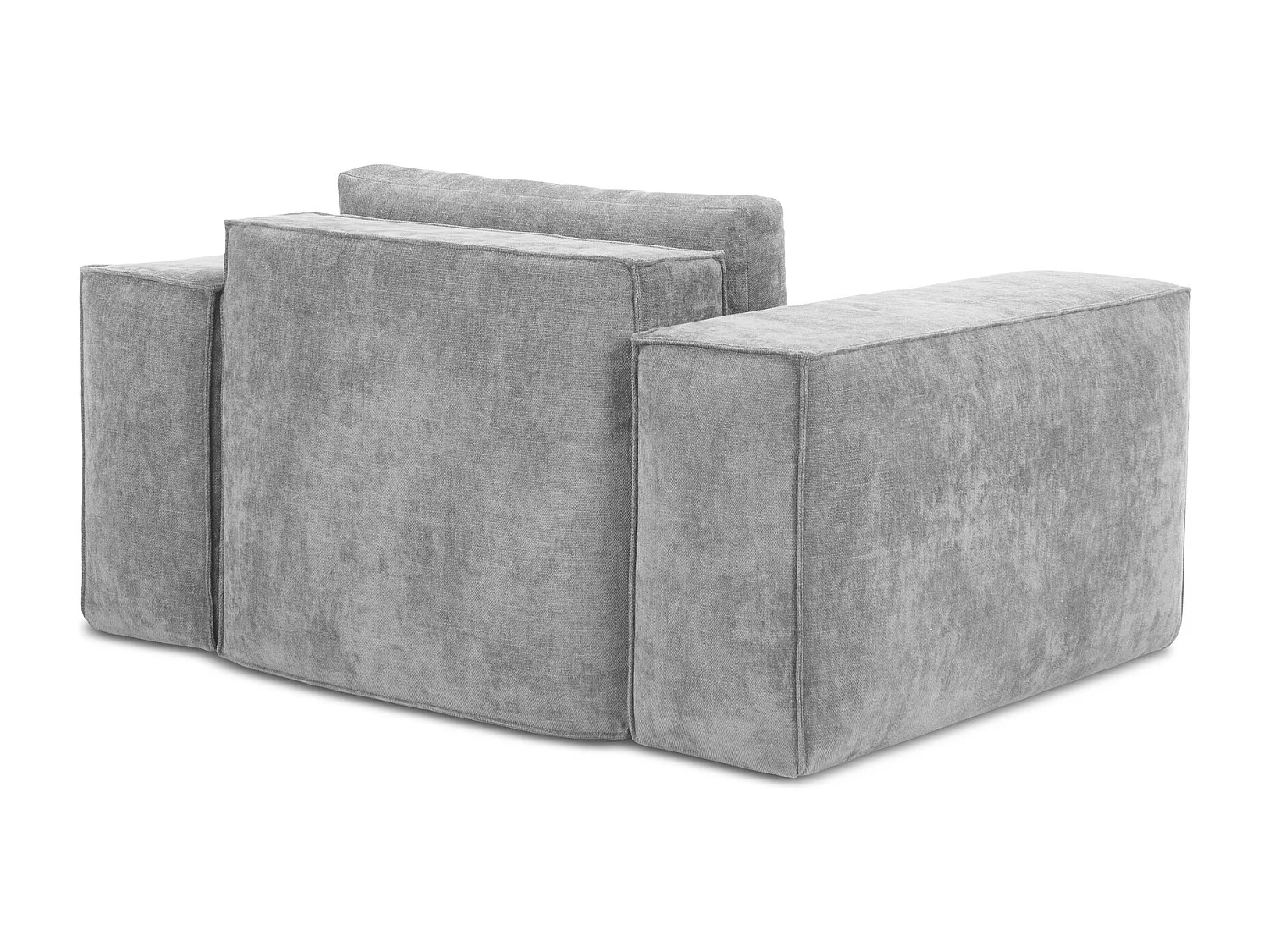 en tissu chenille - gris clair - HANA