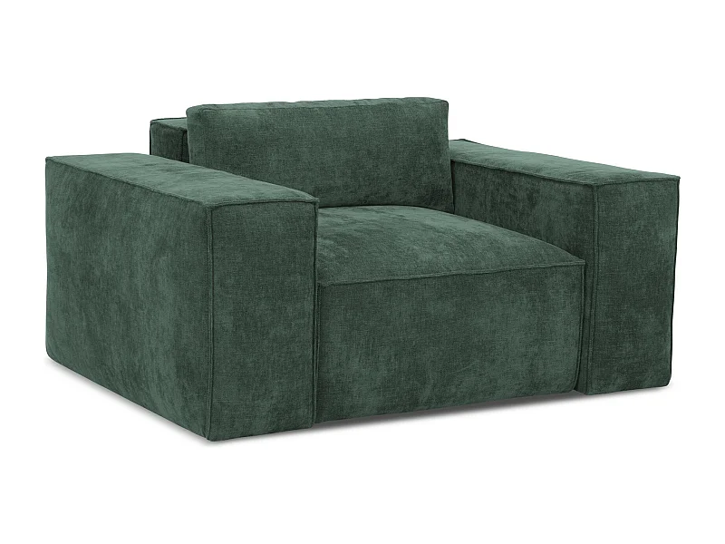 en tissu chenille - vert - HANA