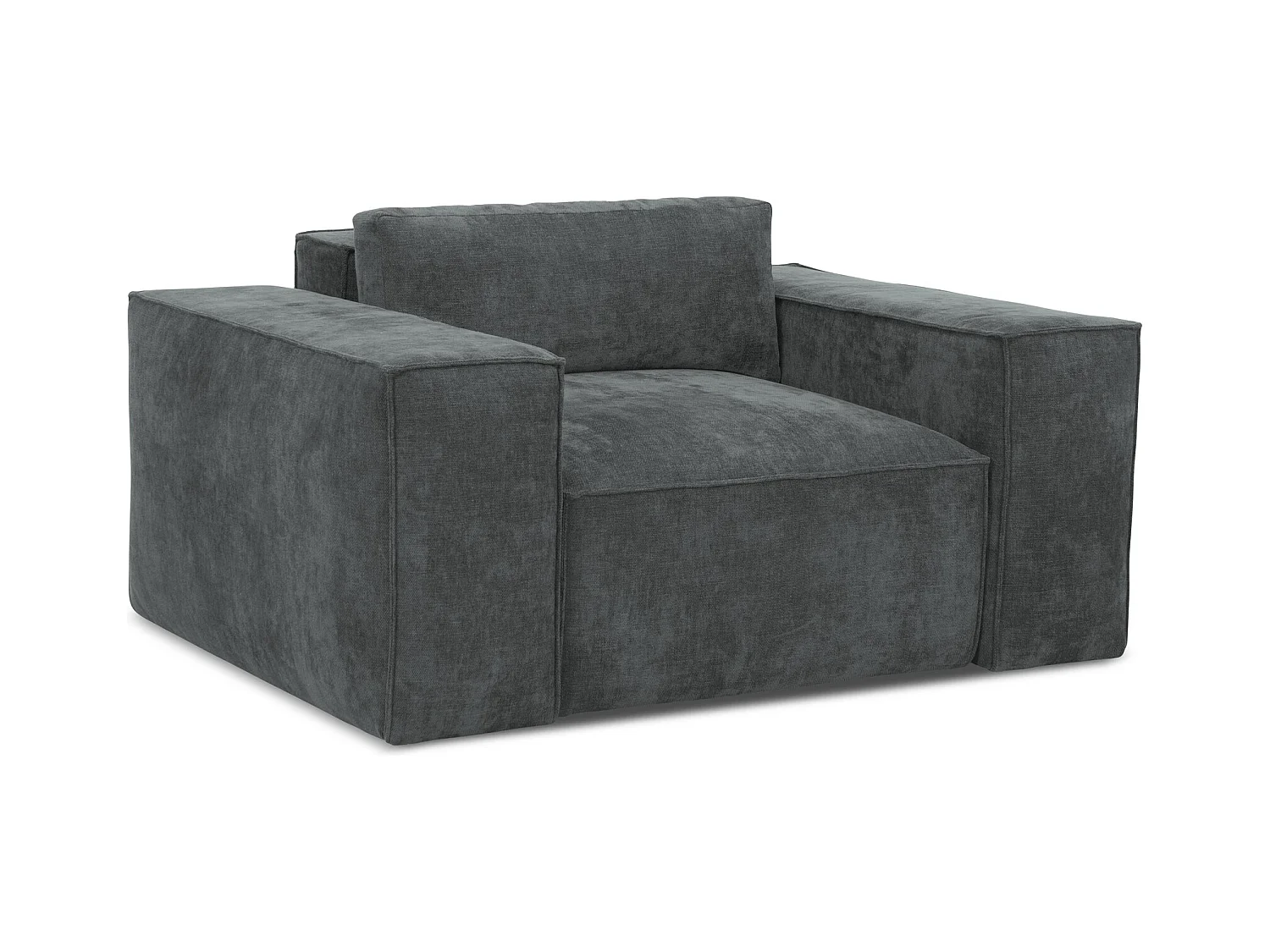 en tissu chenille - graphite - HANA