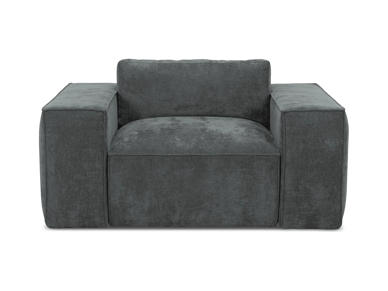 en tissu chenille - graphite - HANA