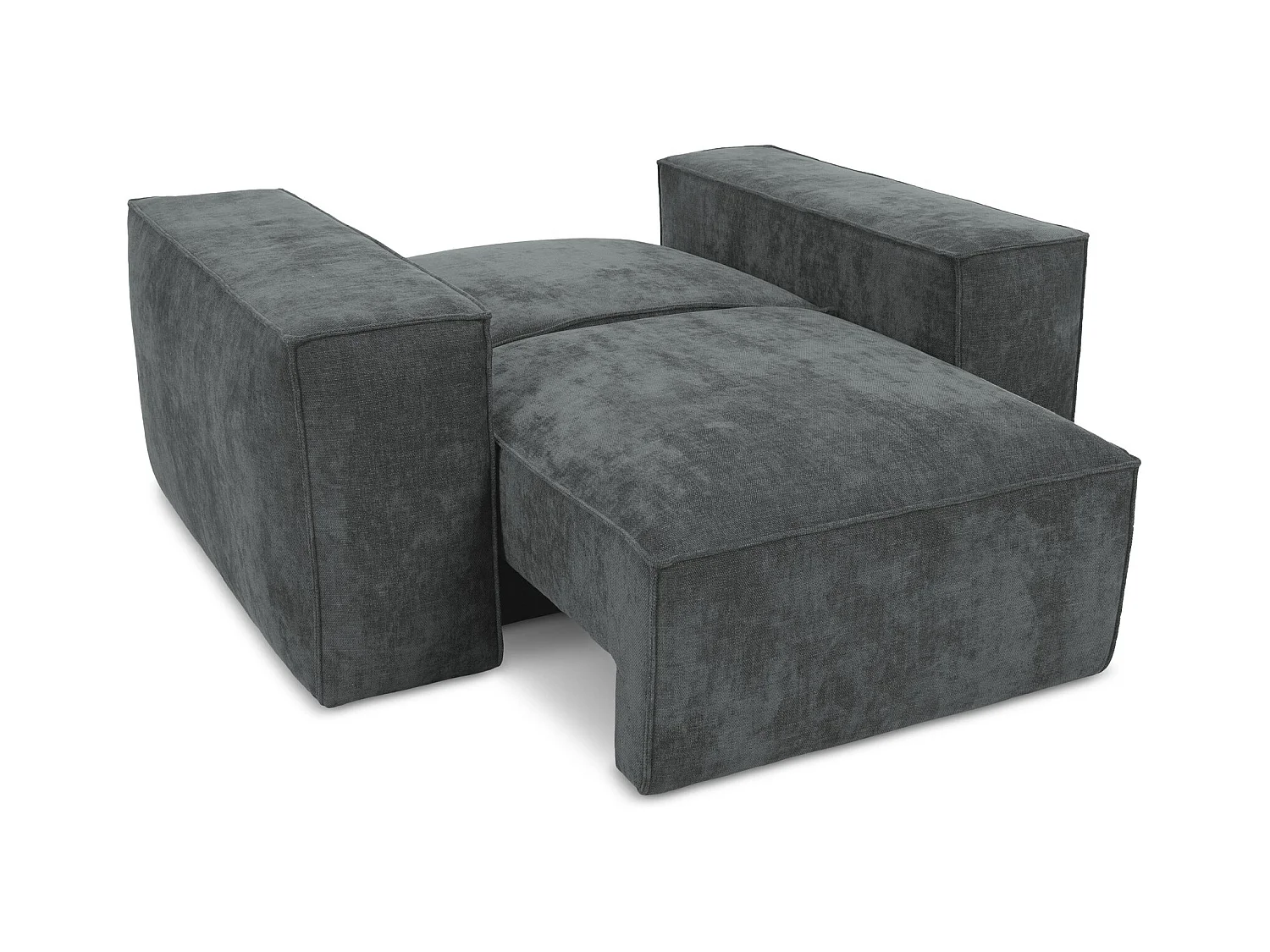 en tissu chenille - graphite - HANA