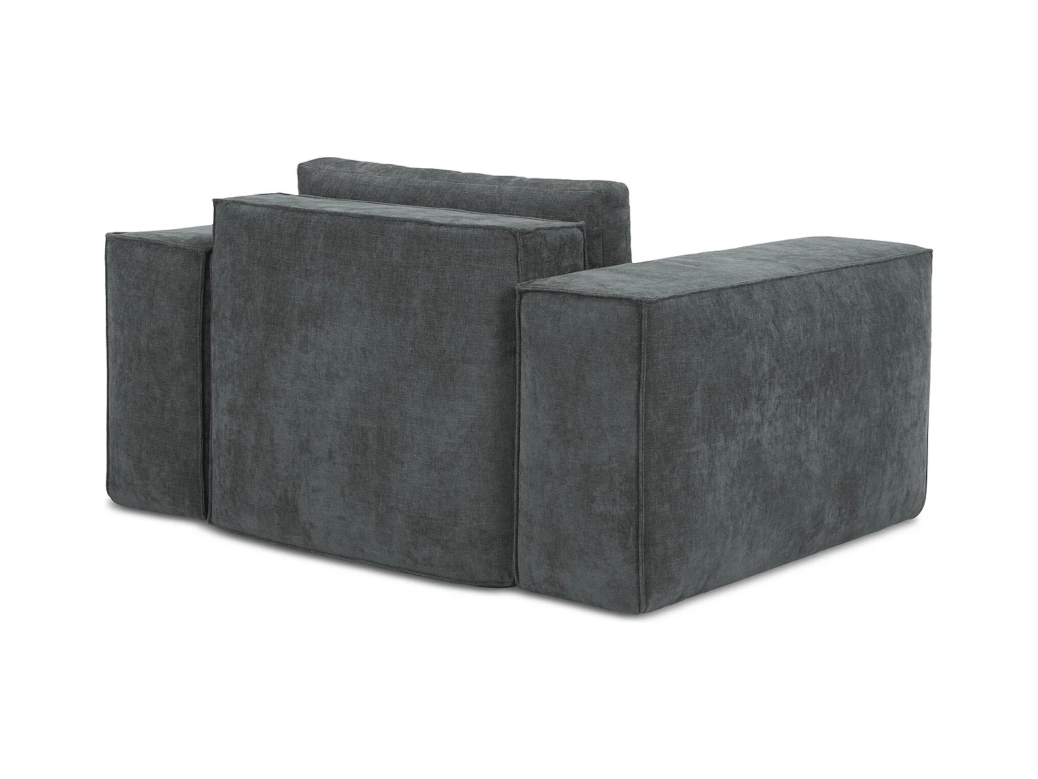 en tissu chenille - graphite - HANA