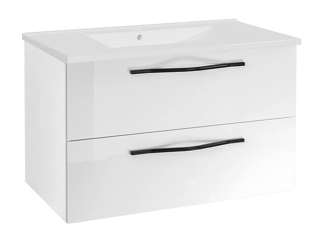 Enkele wastafel 80 cm Douglas Wit