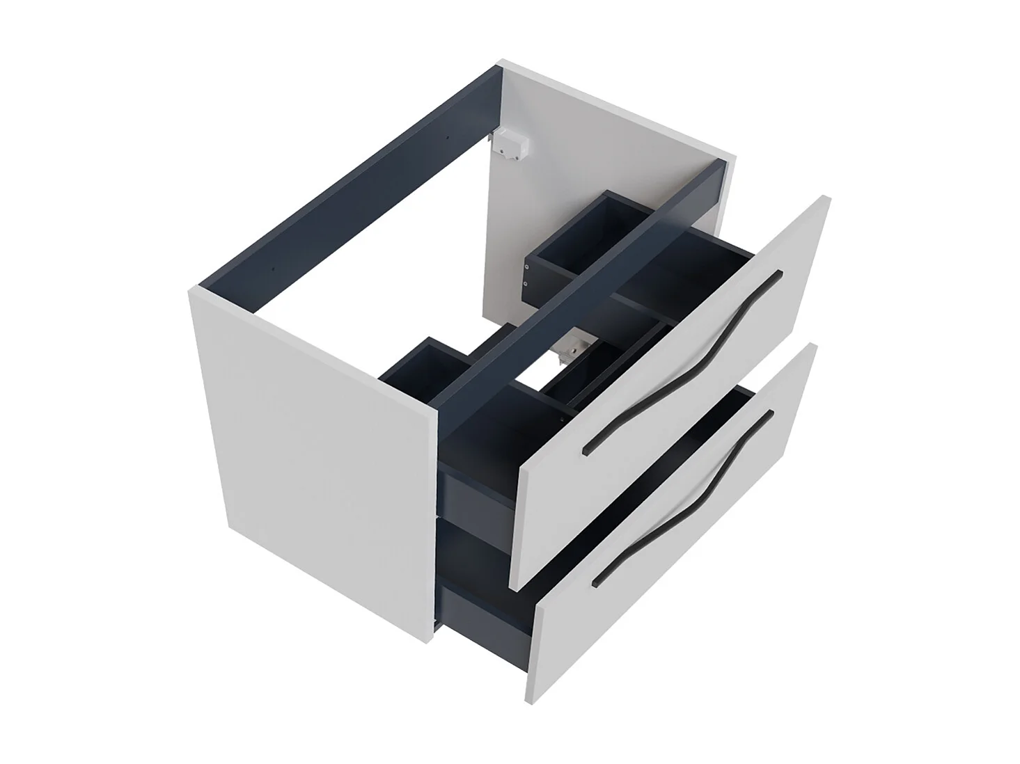 Enkele wastafel 80 cm Douglas Wit