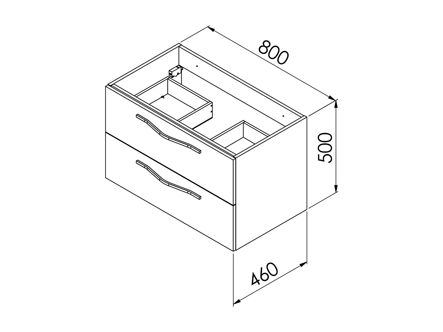 Enkele wastafel 80 cm Douglas Wit
