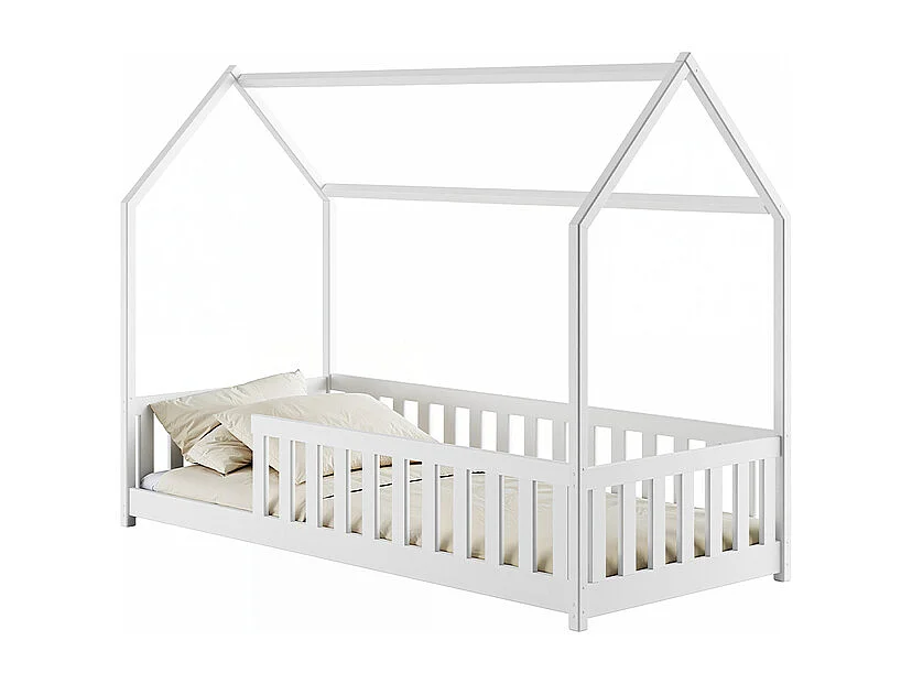 Lit cabane 90x200 sommier inclus Maya Blanc