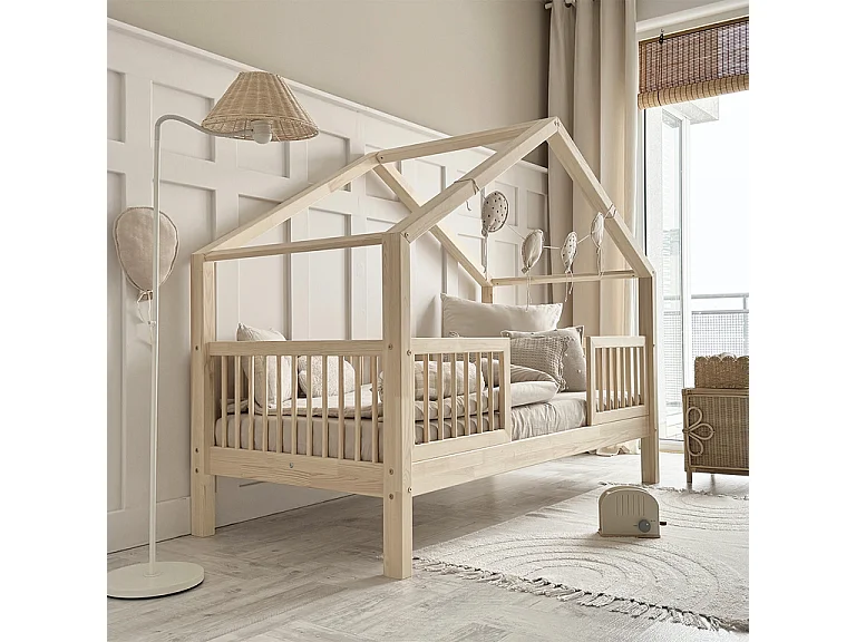 Cabinebed 90x200 hekken boxspring en lade inbegrepen Rosalie Bois