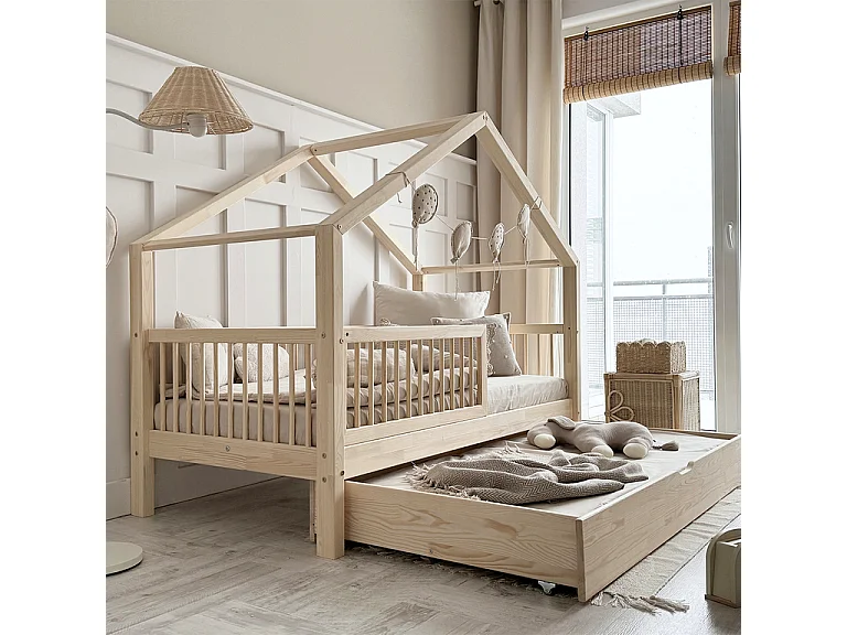 Cabinebed 90x200 barrier inclusief boxspring en lade Rosalie Bois