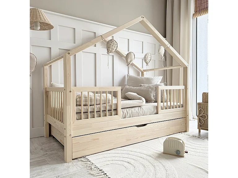 Cabinebed 90x190 hekken boxspring en lade inbegrepen Rosalie Bois