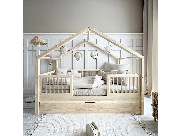 Cabinebed 90x190 hekken boxspring en lade inbegrepen Rosalie Bois