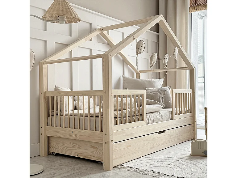 Cabinebed 90x190 hekken boxspring en lade inbegrepen Rosalie Bois