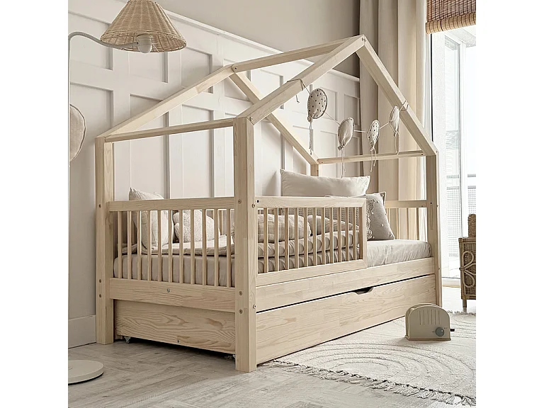 Cabine bed 90x190 barrier inclusief boxspring en lade Rosalie Bois