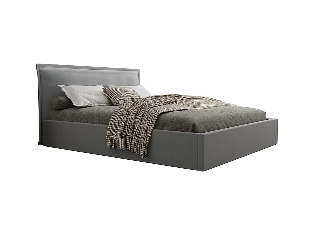Lit coffre 160x200 sommier inclus Velis Gris