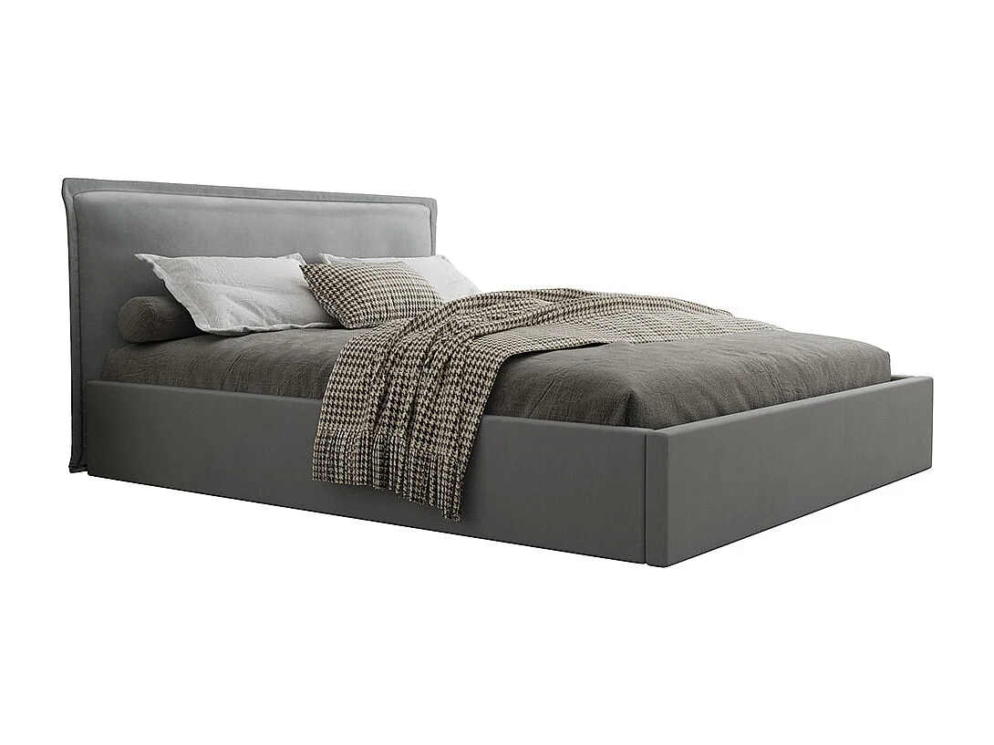 Lit coffre 160x200 sommier inclus Velis Gris