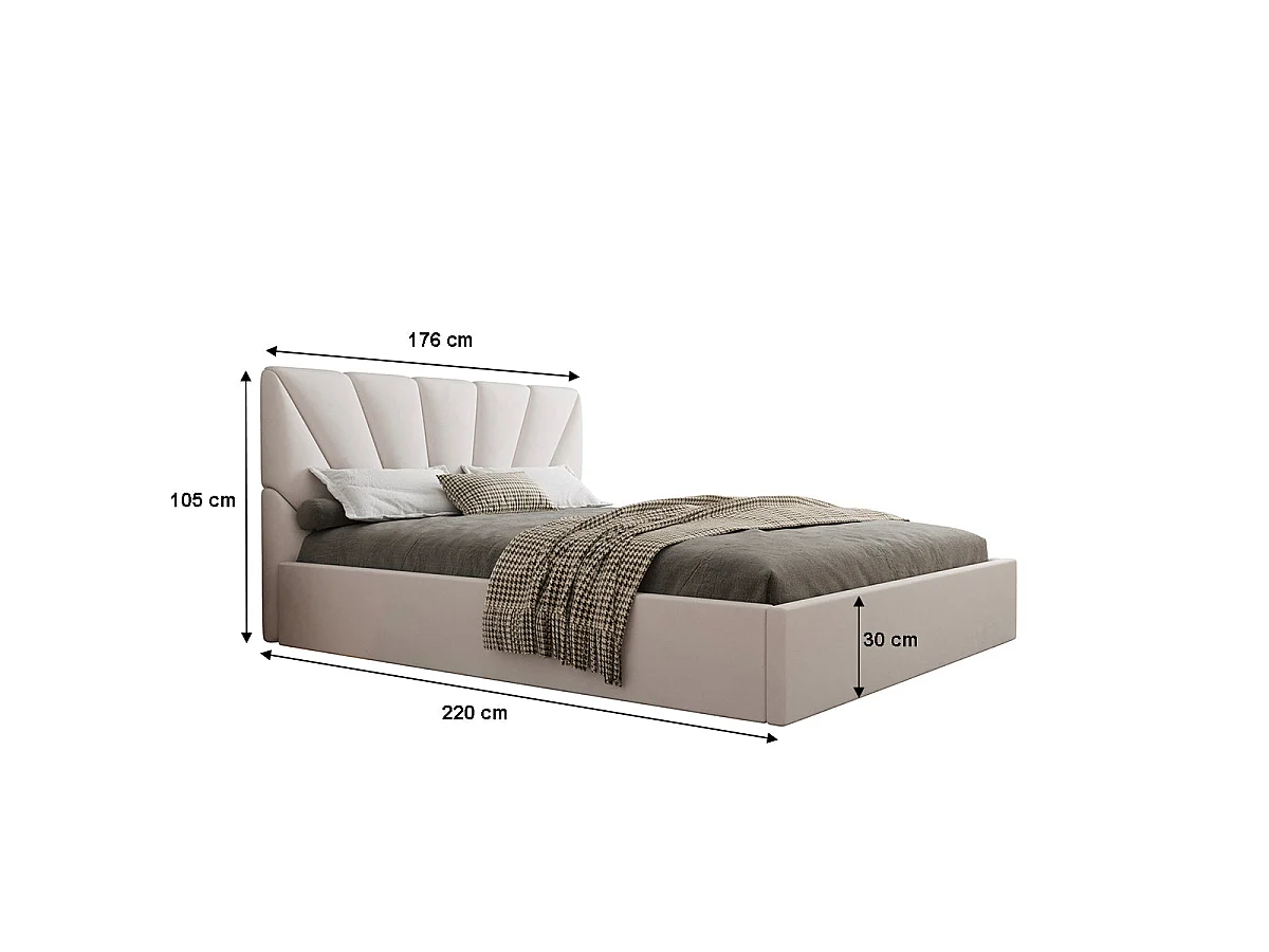 Boxseng 160x200 inklusive lamelbund Ysee Off-white