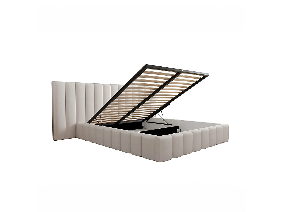 Off-white Kira boxseng 160x200 inklusive lamelbund