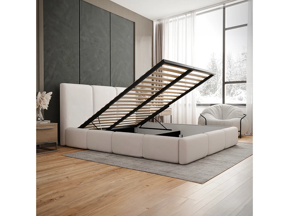 Off-white Alto 160x200 boxseng inkl. lamelbund