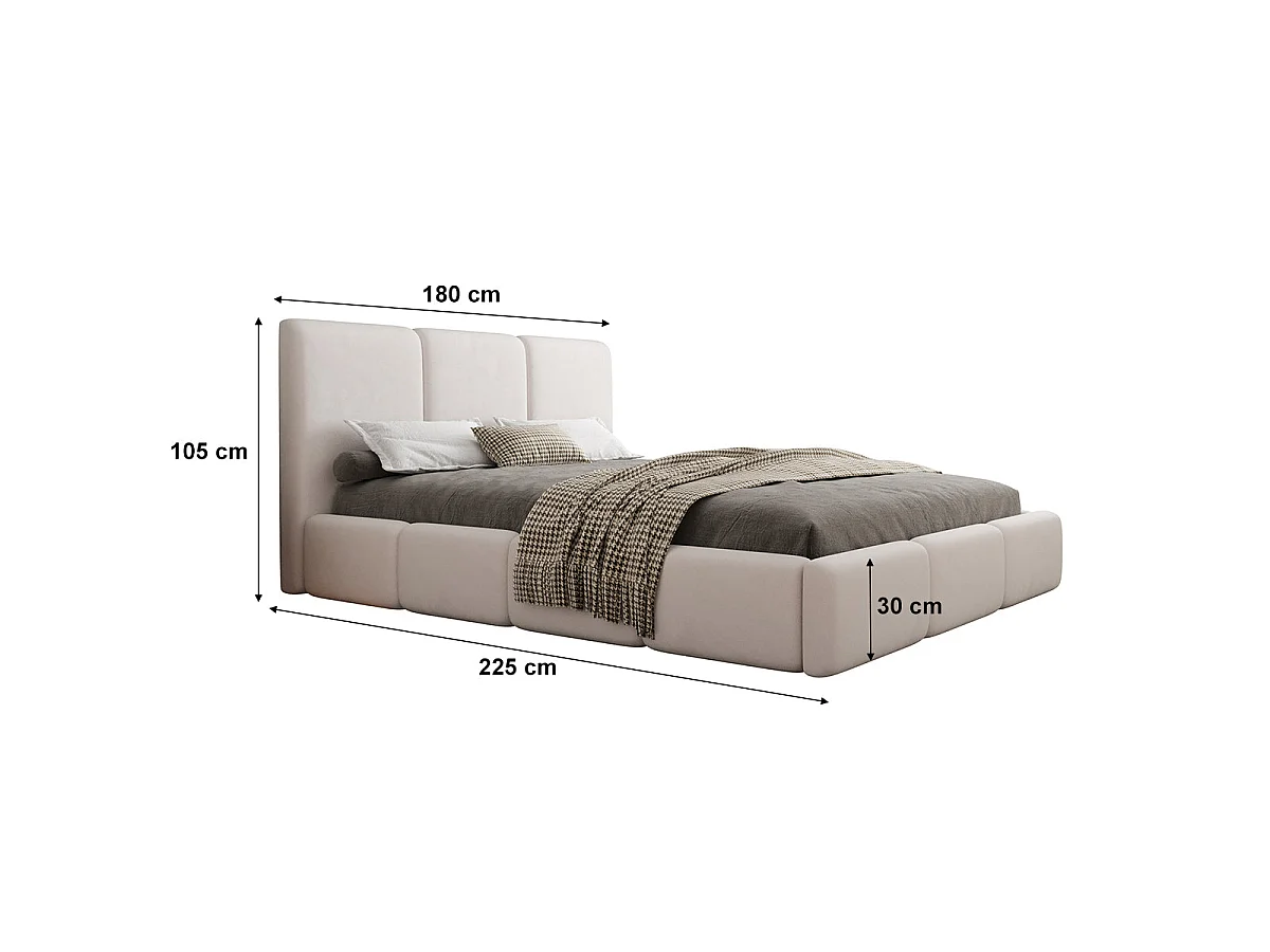 Off-white Alto 160x200 boxseng inkl. lamelbund