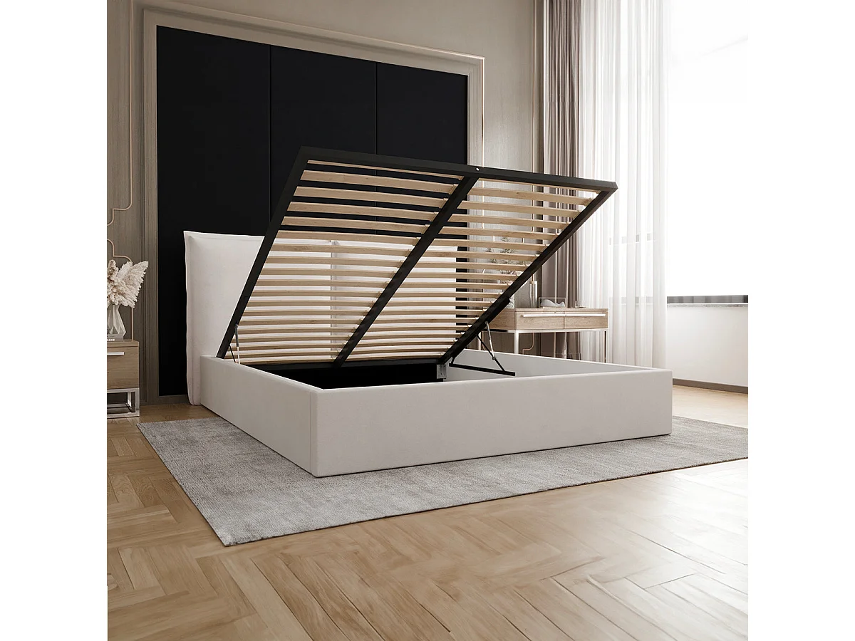 Off-white Sandro 160x200 boxseng inkl. lamelbund