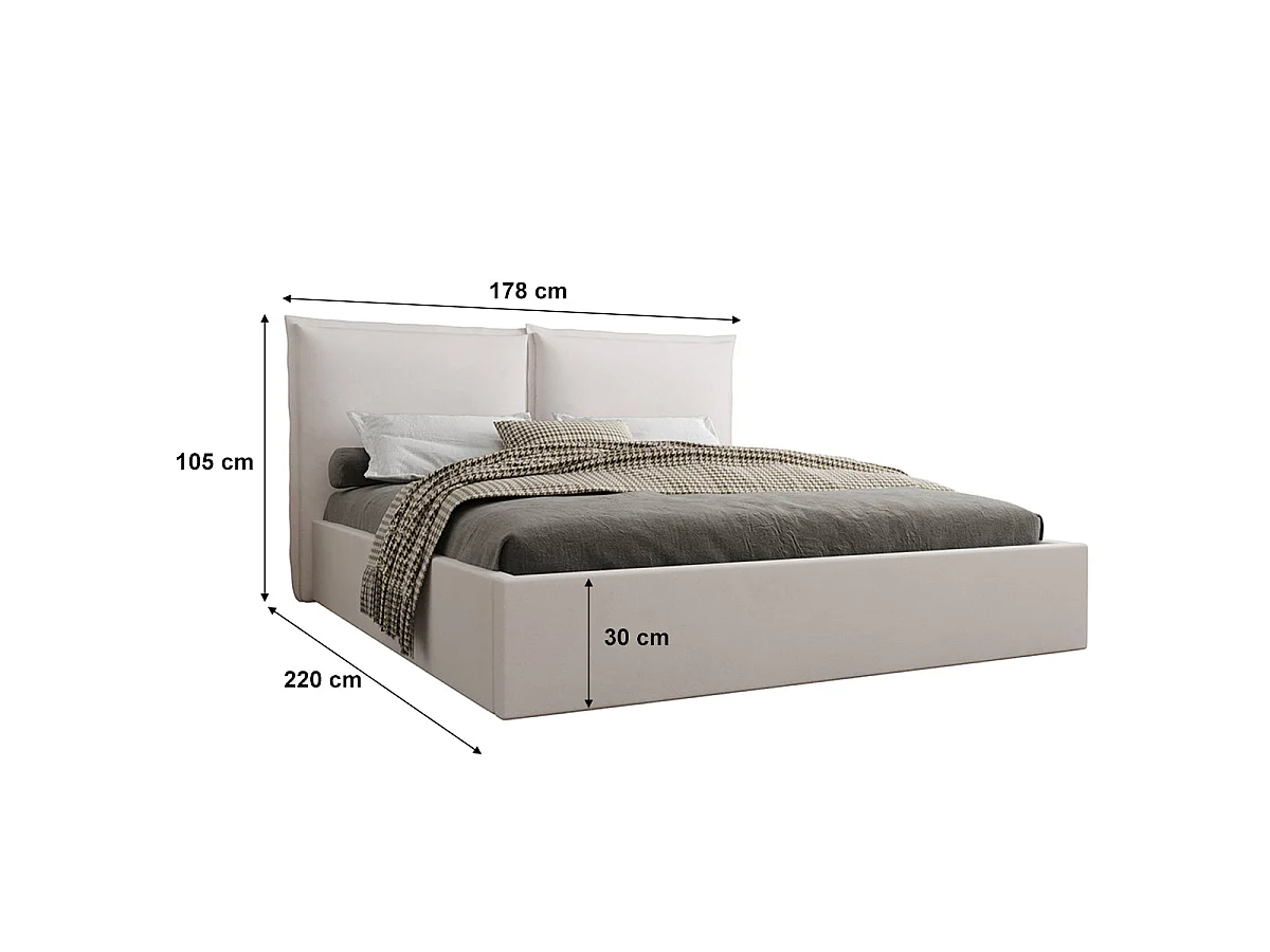 Off-white Sandro 160x200 boxseng inkl. lamelbund