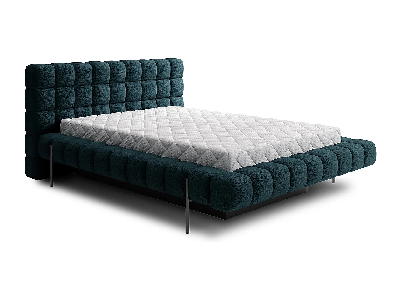 Cama com arrumação com base Ezio azul 160x200