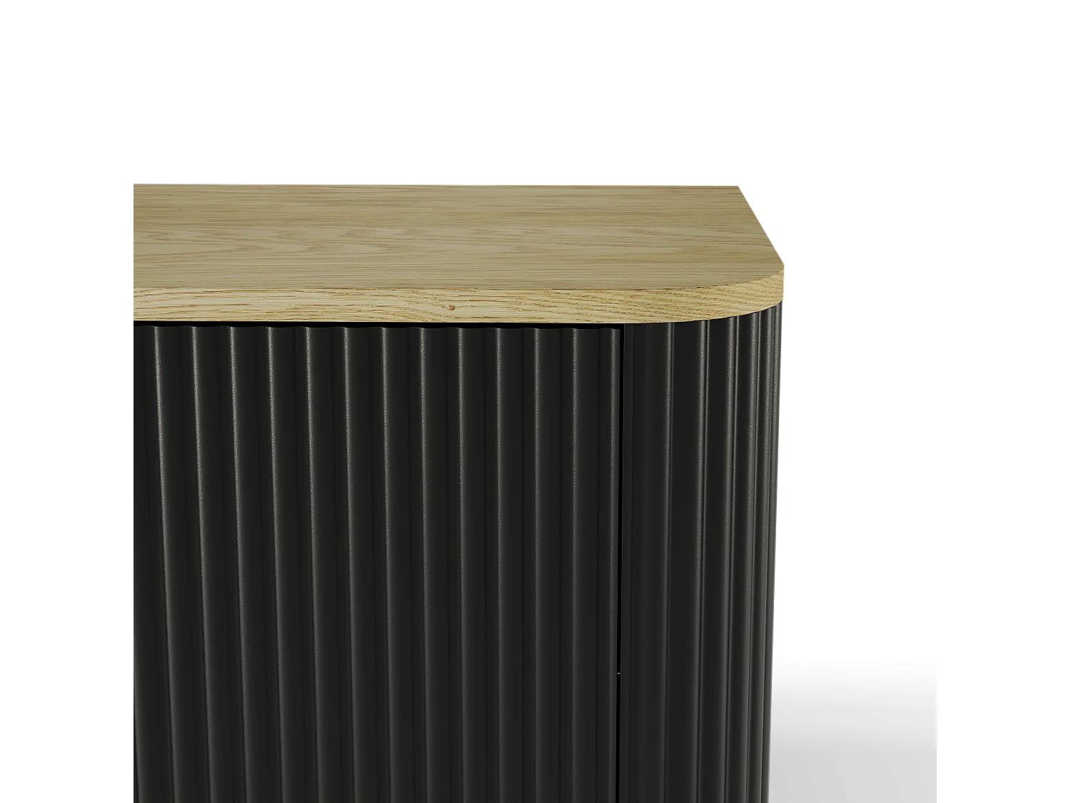 Meuble sous-vasque 80 cm plan de toilette Yuval Noir et Bois