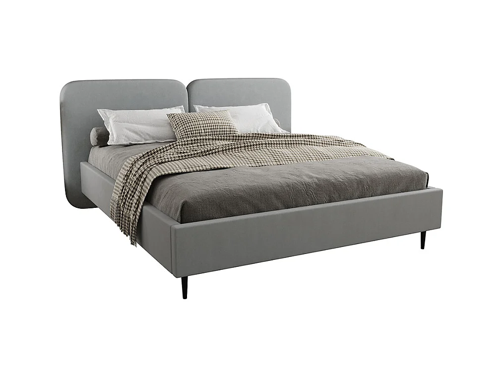 Lit coffre 160x200 sommier inclus Luz Gris