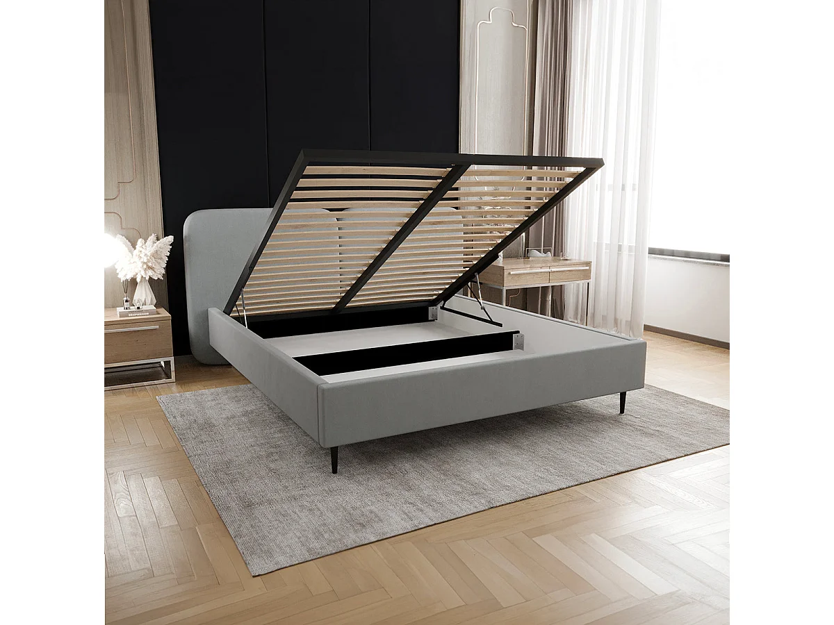 Brystseng 160x200 inklusive lamelbund Luz Grey