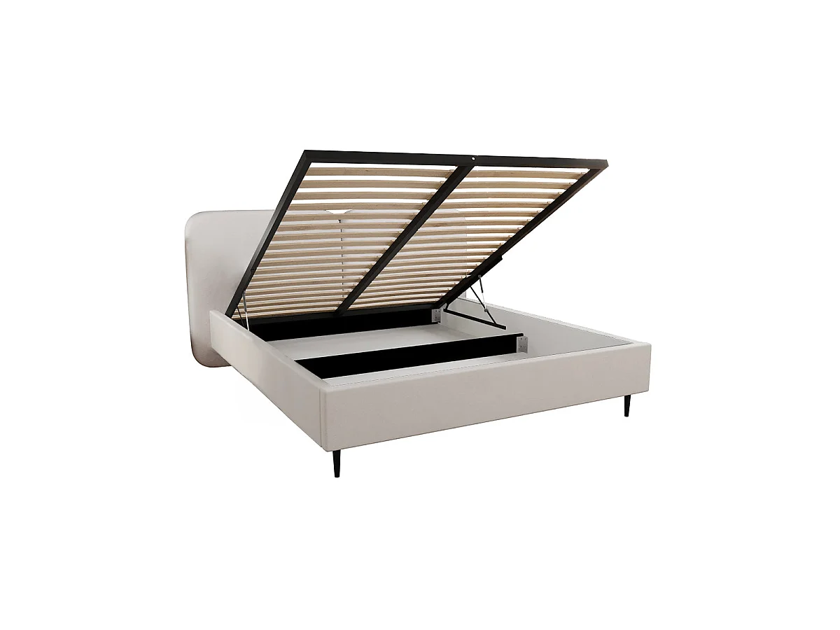 Off-white Luz boxseng 160x200 inklusive lamelbund