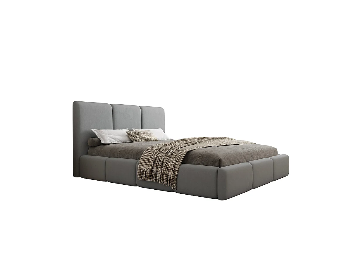 Lit coffre 160x200 sommier inclus Alto Gris
