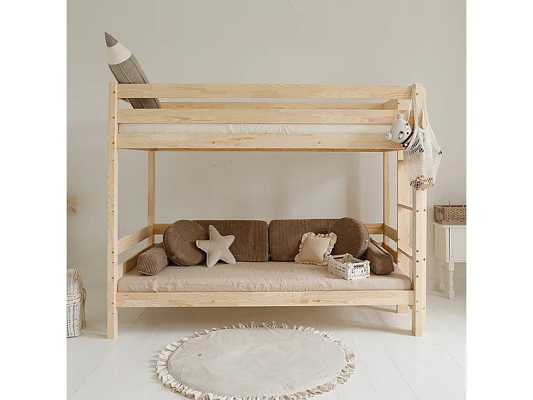 Lit superposé 90x190 sommiers et tiroir inclus Anaëlle Bois