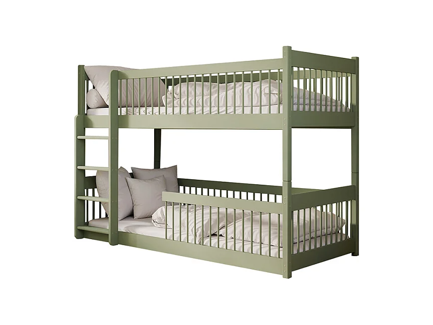 Lit superposé 90x200 au sol sommiers inclus Marion Olive