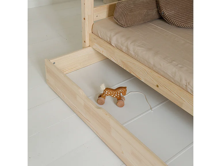 Lit superposé 90x200 sommiers et tiroir inclus Anaëlle Bois