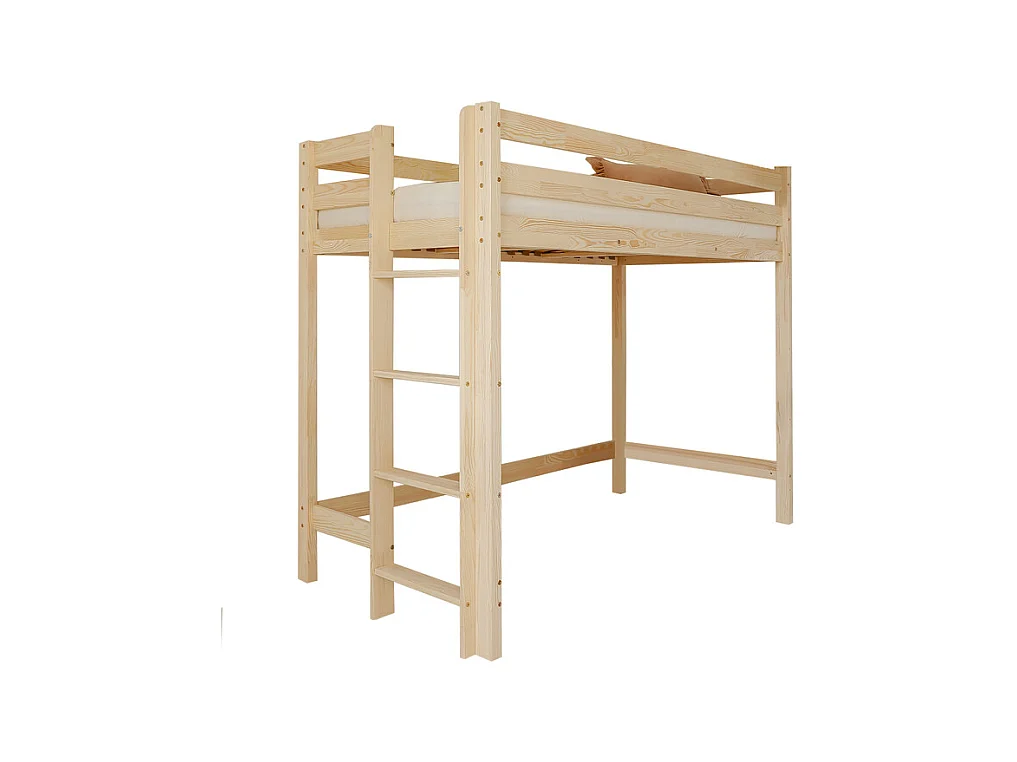 Lit mi-hauteur 90x200 sommier inclus Anaëlle Bois