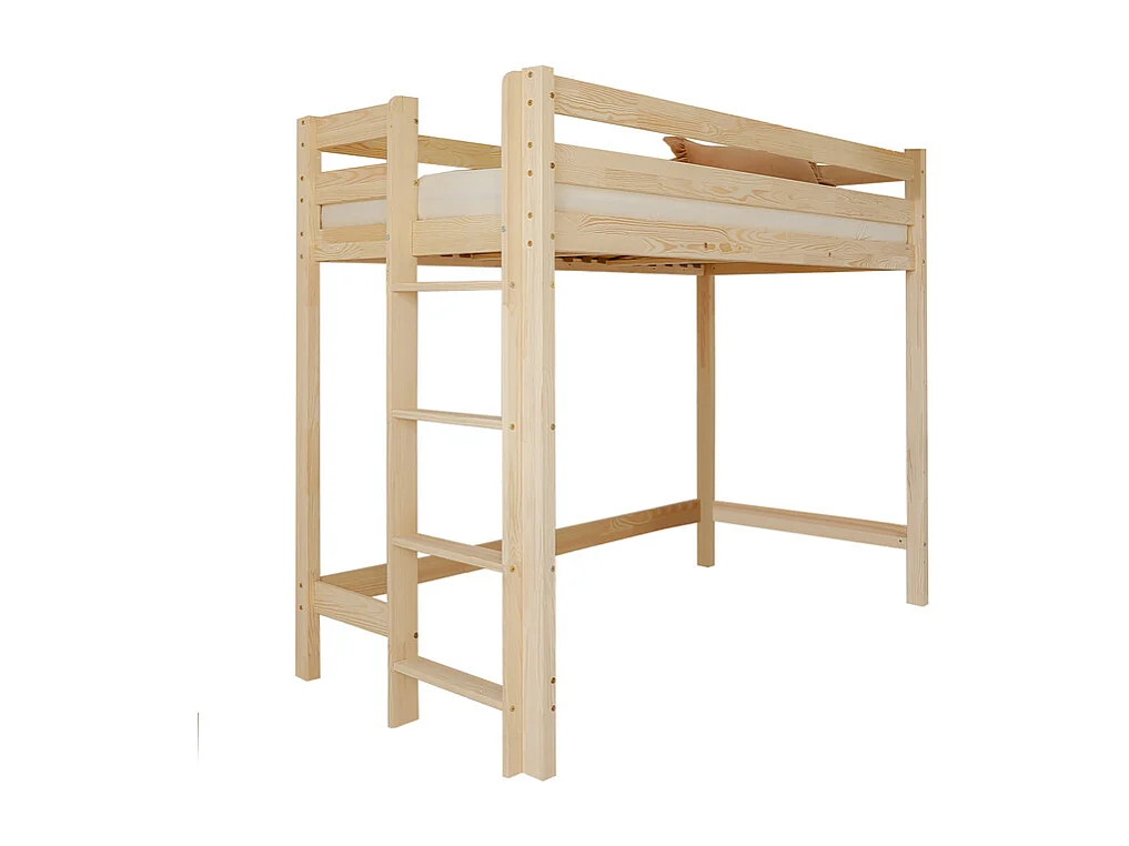 Cama de media altura 90x200 con somier Anaëlle Madera