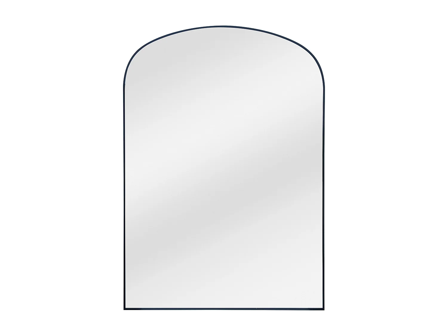 Grand miroir arche en aluminium - L. 118 x H. 170 cm - Noir - SONAVA