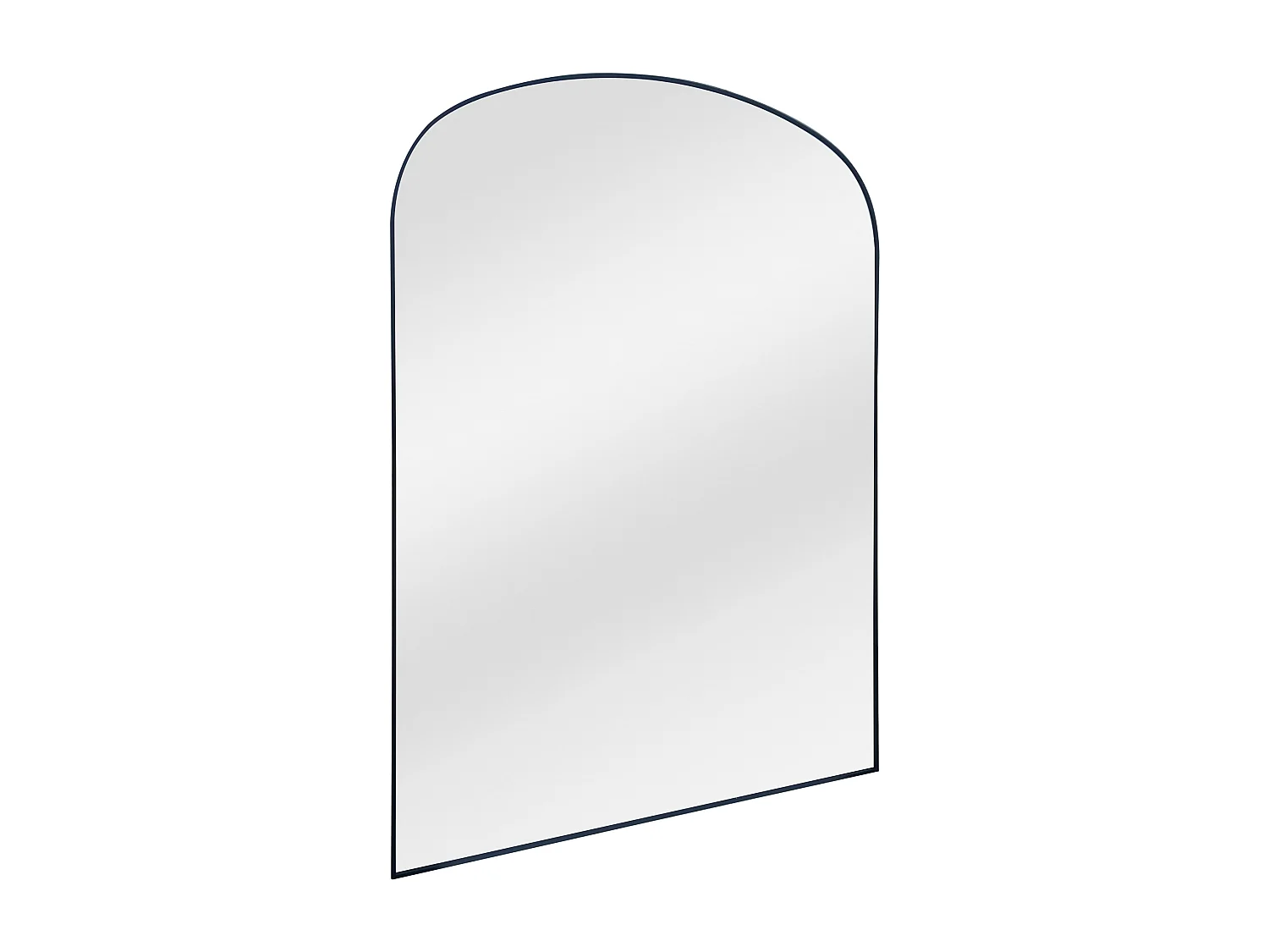 Grand miroir arche en aluminium - L. 118 x H. 170 cm - Noir - SONAVA