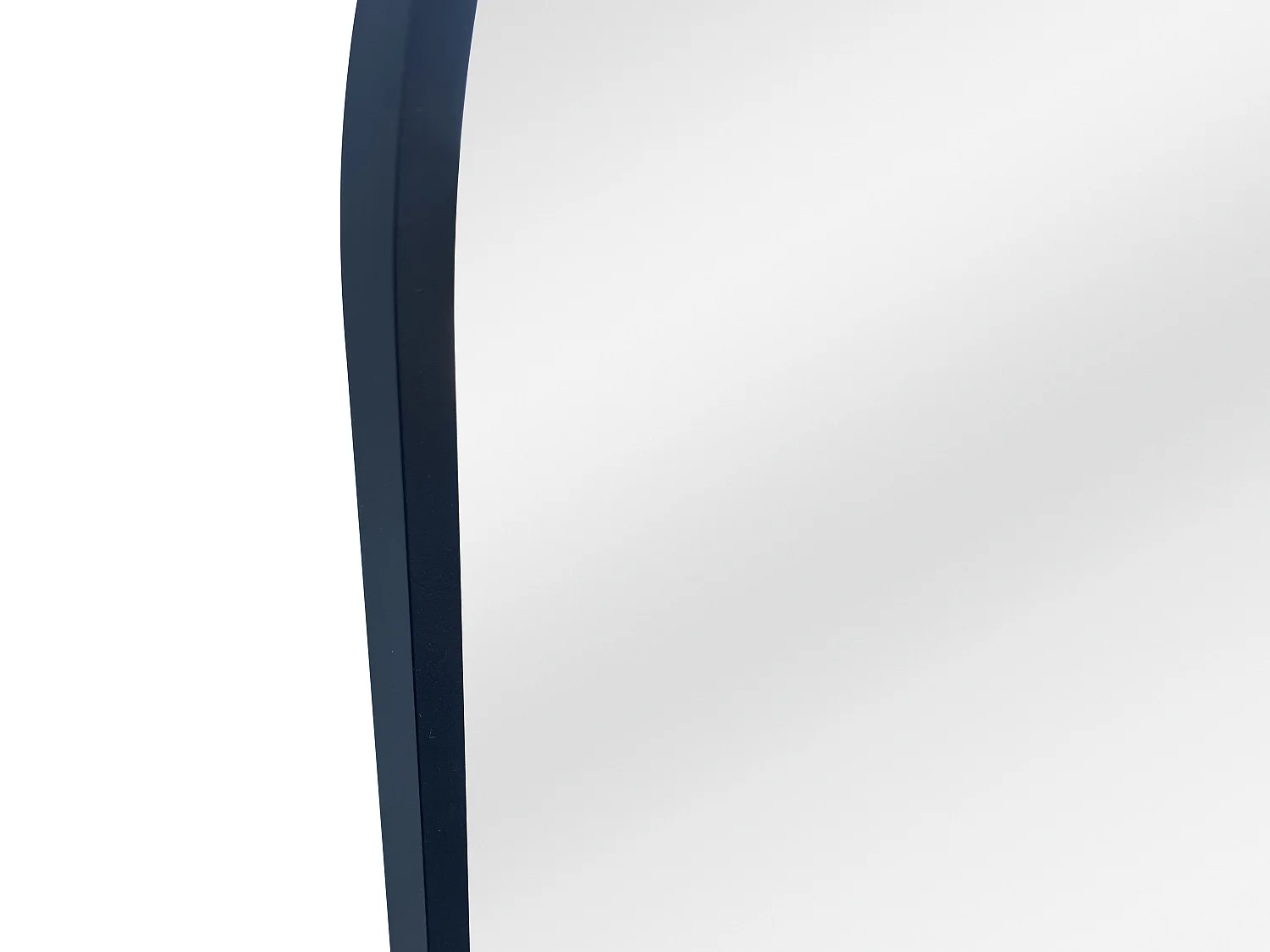 Miroir ovale en aluminium - L. 40 x H. 70 cm - Noir - INARA