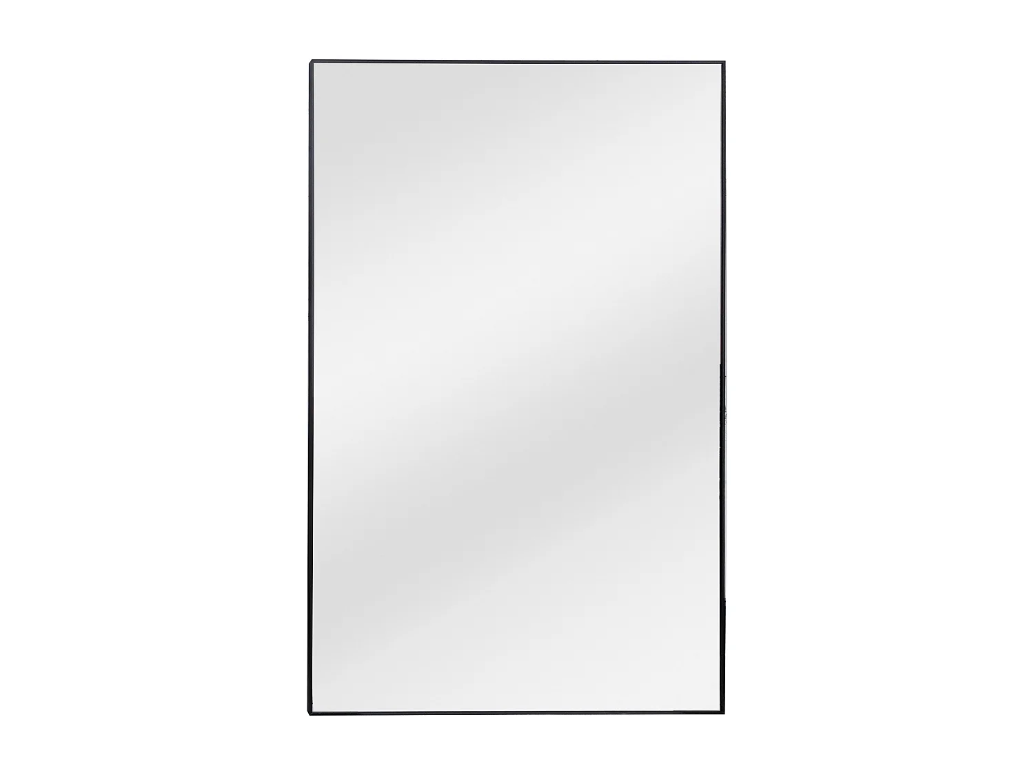 Grand miroir rectangle en aluminium L. 120 x H. 190 cm - Noir - MYRA