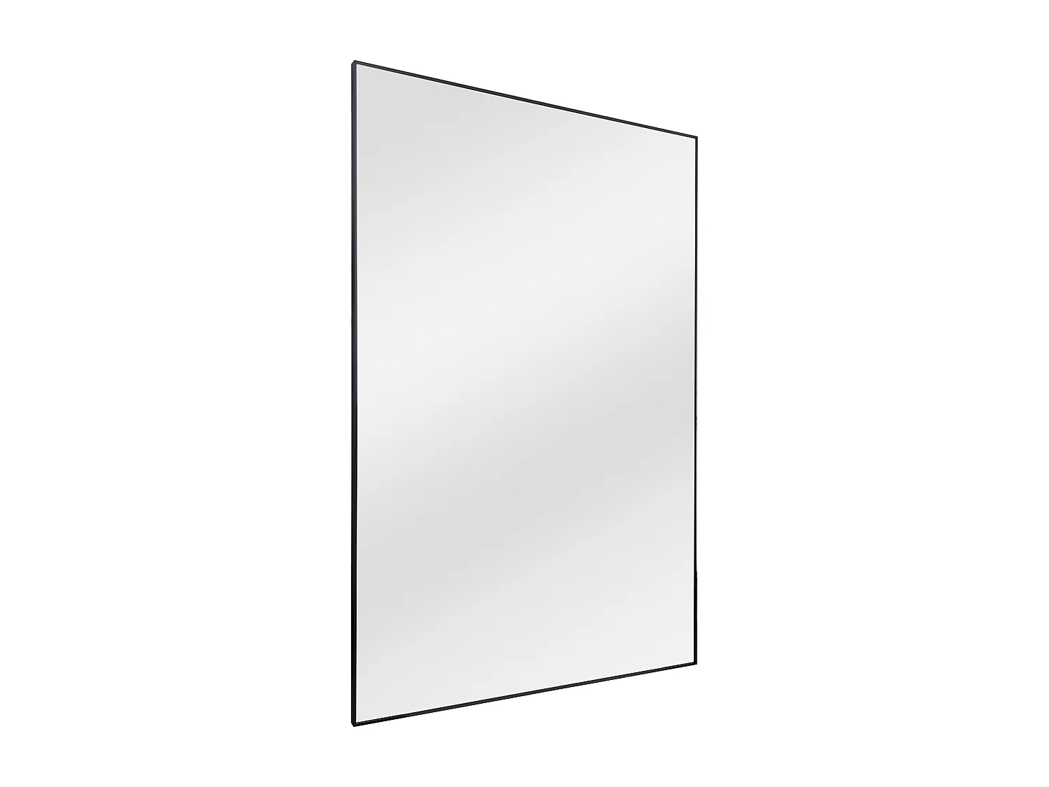 Grand miroir rectangle en aluminium L. 120 x H. 190 cm - Noir - MYRA