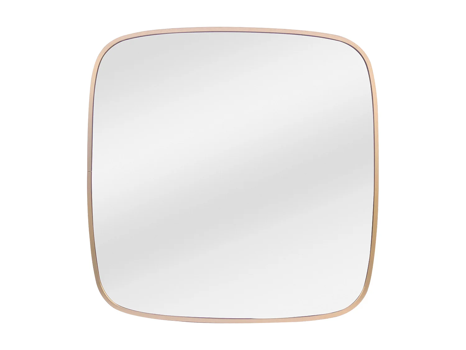 Miroir carré en aluminium - 60 x 60 cm - Doré - ALUNI