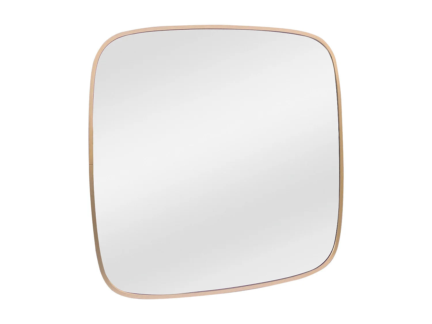 Miroir carré en aluminium - 60 x 60 cm - Doré - ALUNI